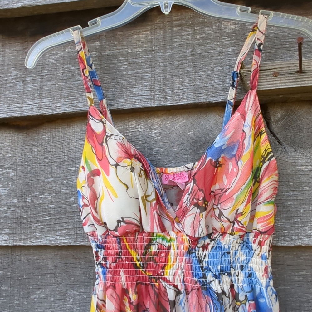 ♨️🌹 Floral Maxi Dress Spaghetti Straps Polyester Soft - Summer Attire - Picture 12 of 16